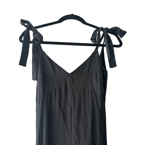 NWOT Reformation Tanya Silk Slip Maxi Dress Black Size XS - Picture 6 of 10